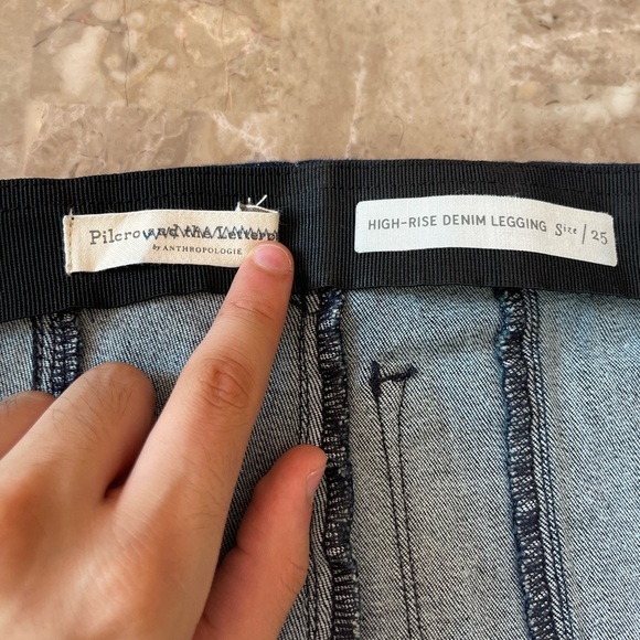 Anthropologie Pilcro & the Letterpress High Rise Denim Legging 25 - Picture 4 of 10